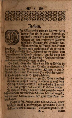 Der europäische Postilion : oder Begebenheiten, so sich in Europa zu Wasser und zu Land zugetragen haben, 1723, 1