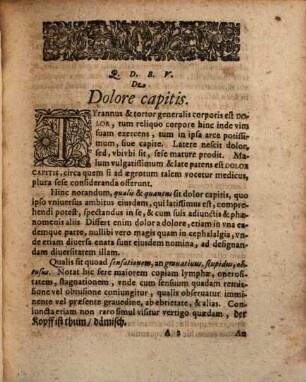 Dissertatio Medica De Dolore Capitis