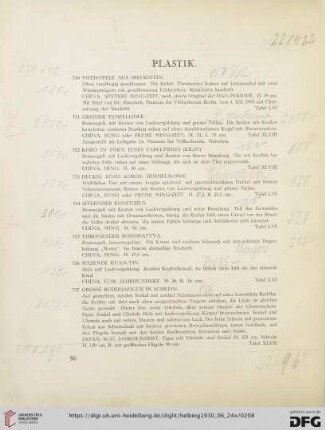 Plastik (Nr. 710-734)