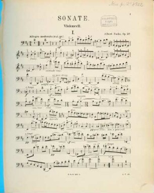Sonate : für Violoncello u. Clavier ; op. 27