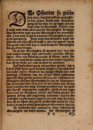 Von der Gerechtigkeit wider Osiandrum : nützlich zu lesen