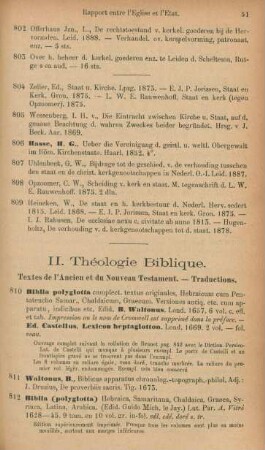 II. Théologie biblique
