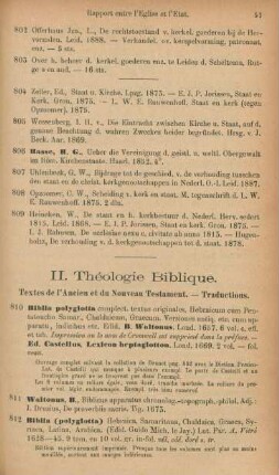 II. Théologie biblique