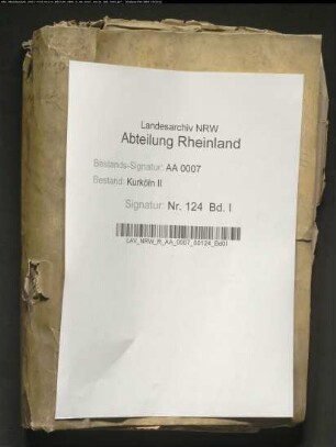 Reskripte des Kurfürsten an den Statthalter Hugo Franz Graf von Königsegg (Akten des Statthalters), Bd. 1