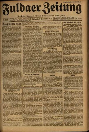 Ausgabe vom Mittwoch, den 05. September 1923.