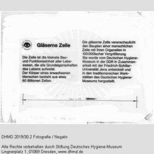 Beschriftung der Gläsernen Zelle für West-Berlin