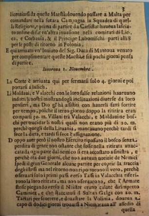 [Lettera scritta da Vienna 11. Novembre 1685]