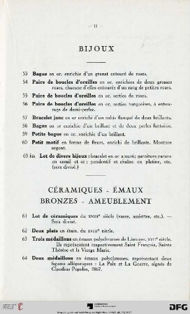 Bijoux (Nr. 53-60bis)