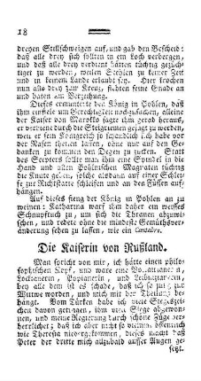 Die Kaiserin von Rußland.