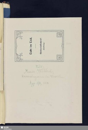 234. Wittich, Marie