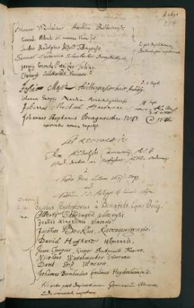Winterhalbjahr 1691/1692. Rektorat Elias Rudolf Camerarius