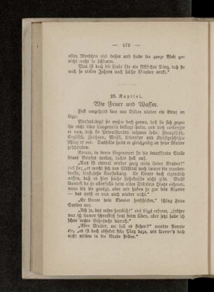 23. Kapitel. Wie Feuer und Wasser.
