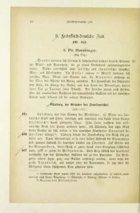 B. Fränkisch-deutsche Zeit. 486-843