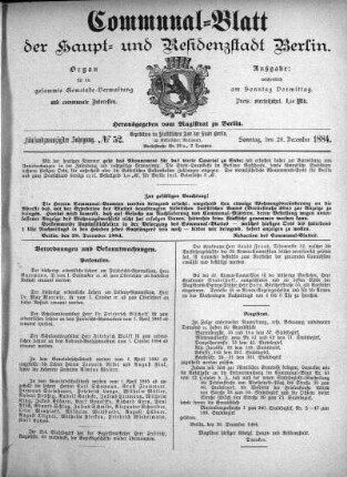 1884,52: No. 52, 28. Dezember 1884