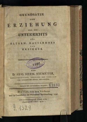 Grundsätze Der Erziehung Und Des Unterrichts Für Eltern, Hauslehrer Und Erzieher