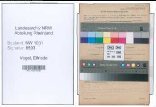 Entnazifizierung Elfriede Vogel , geb. 24.12.1903 ()