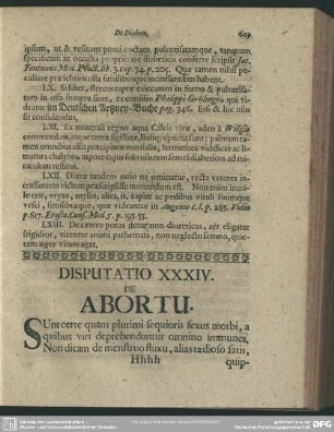 Disputatio XXXIV. De Abortu