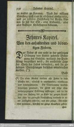Zehntes Kapitel. Von den anhaltenden und bösartigen Fiebern