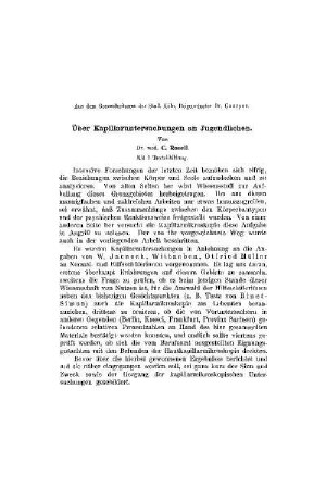 Über Kapillaruntersuchnungen an Jugendlichen