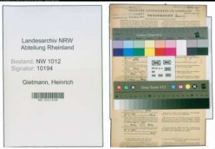 Entnazifizierung Heinrich Gietmann , geb. 16.05.1881 (Bauunternehmer)