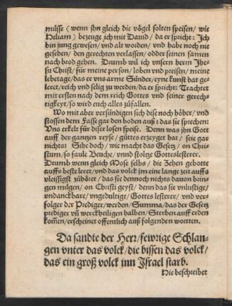 Da sandte der Herr/ fewrige Schlangen ...