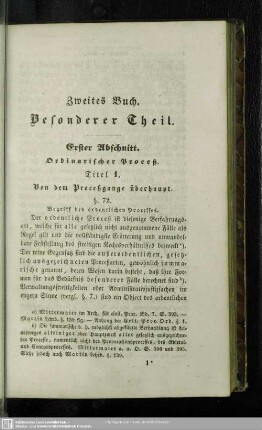 Erster Abschnitt. Ordinarischer Proceß