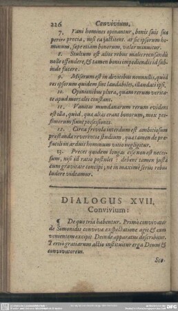 Dialogus XVII. Convivium