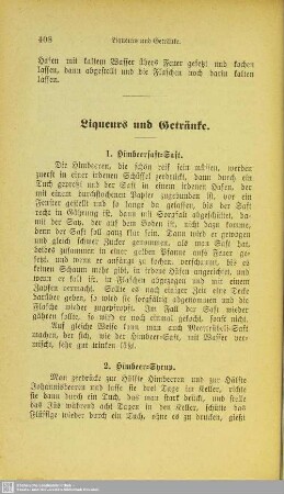 Liqueurs und Getränke