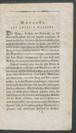 Vorrede zur zweyten Ausgabe.
