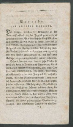 Vorrede zur zweyten Ausgabe.