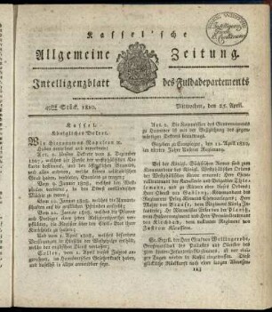 49tes Stueck, Mitwochen, den 25. April 1810