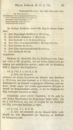 Verhandelt Berlin, den 21ten November 1836.