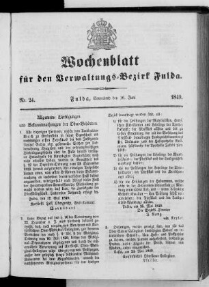 Nr. 24, Ausgabe vom 16. Juni 1849