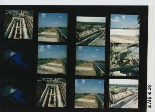 Kanalbrücke über die Weser - Unterbauten - Mittellandkanal, Minden, 1994