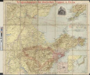 Kriegsschauplatz der deutschen Truppen in China : mit Benutzung von Hassensteins "Karte der Provinz Schantung" und anderen Quellen