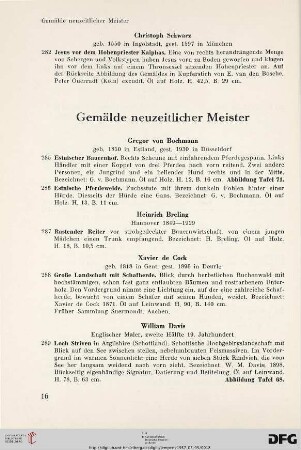 Gemälde neuzeitlicher Meister (Nr. 285-326)