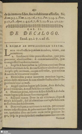 Cap. II. De Decalogo
