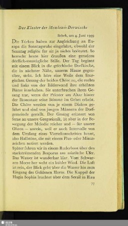 Das Kloster der Mewlewi-Derwische