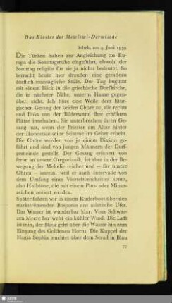 Das Kloster der Mewlewi-Derwische
