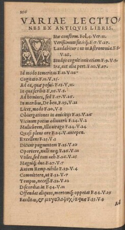 Variae Lectiones Ex Antiquis Libris.