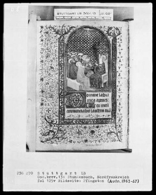 Lateinisches Stundenbuch — Pfingsten, Folio 125verso