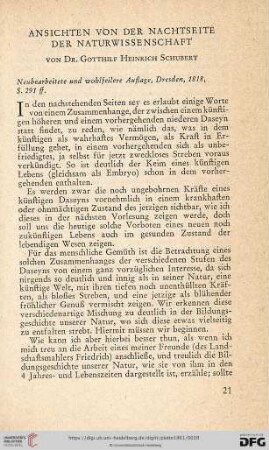 Ansichten von der Nachtseite der Naturwissenschaft