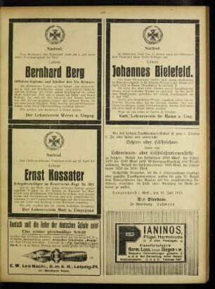Nachruf : [Johannes Bielefeld]