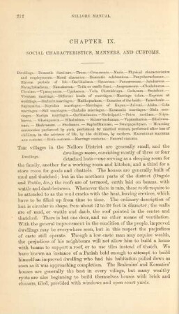 Chapter IX. Social characteristics, manners, and customs