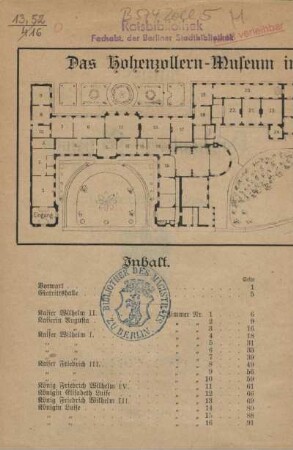 Das Hohenzollern-Museum im Schlosse Monbijou zu Berlin