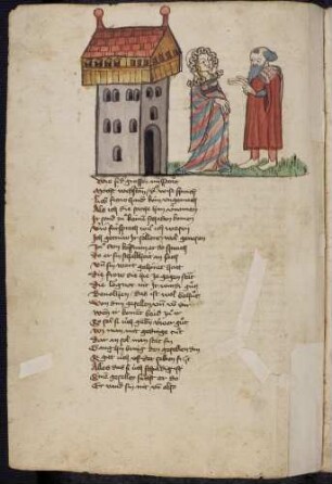 Gelehrter erteilt der Wirtin einen Rat; (Von der Frau und den beiden Kaufleuten, Kapitel LXXII nach Pfeiffer)