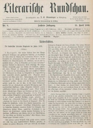 225-232 Die katholische Literatur Englands im Jahre 1879 : Schluß
