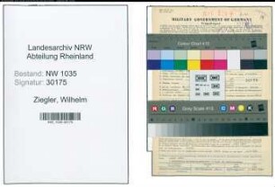 Entnazifizierung Wilhelm Ziegler , geb. 25.03.1900 (Vermessungstechniker)