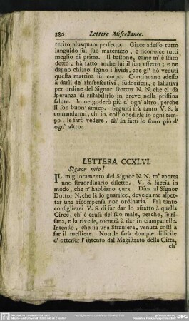 Lettera CCXLVI. Signor mio!