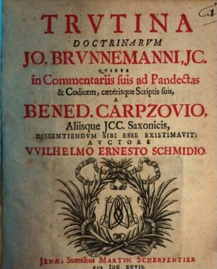 Trutina doctrinarum Joh. Brunnemanni